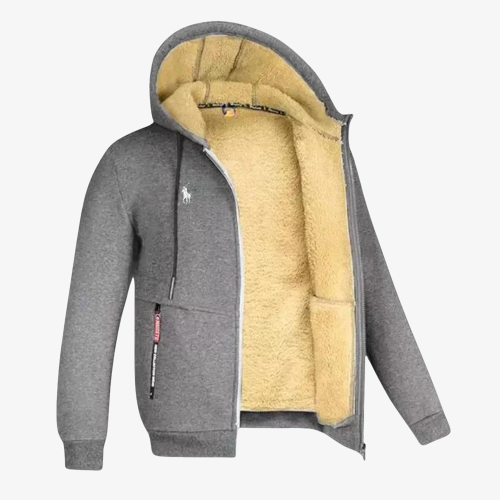 Hoodie with Fleece Lining & Zip