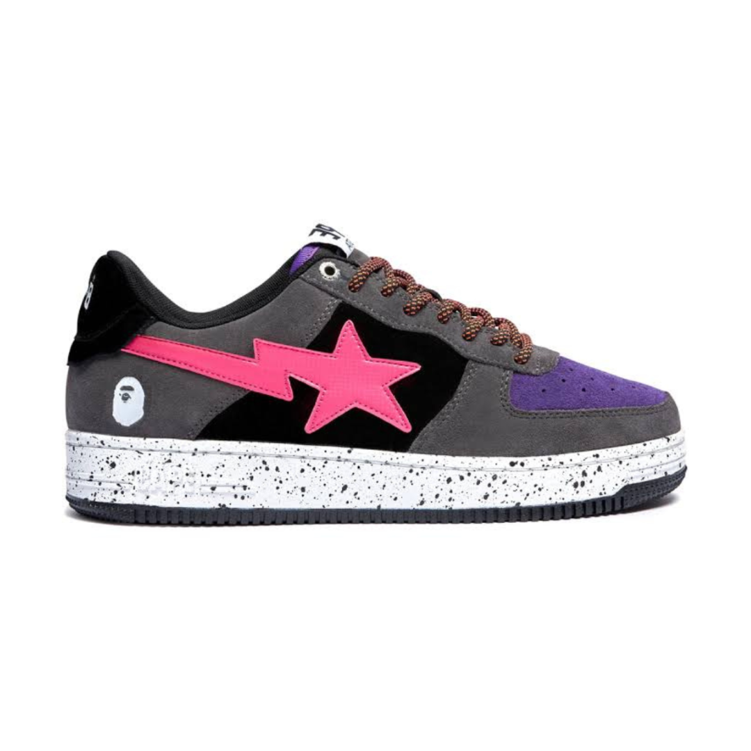 Bape Sta Black Grey Pink Suede