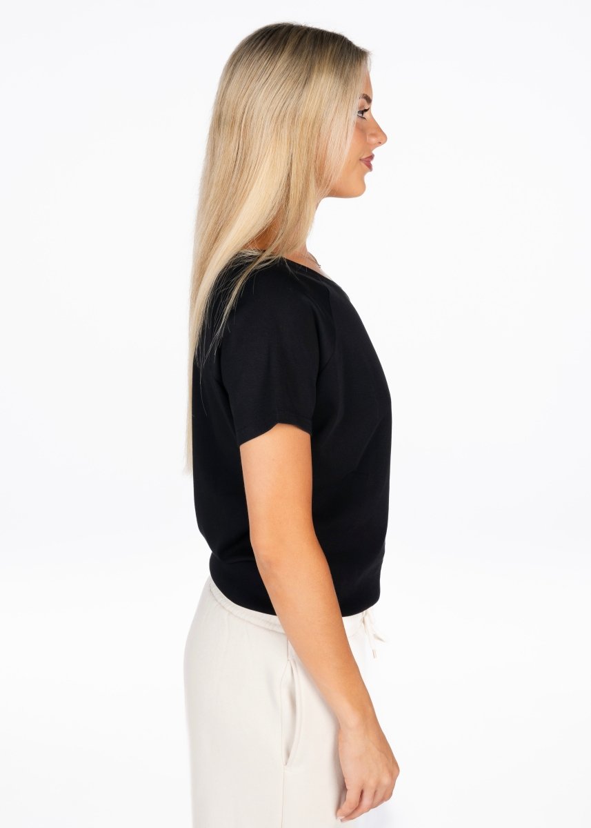 Off The Shoulder Tee - Black