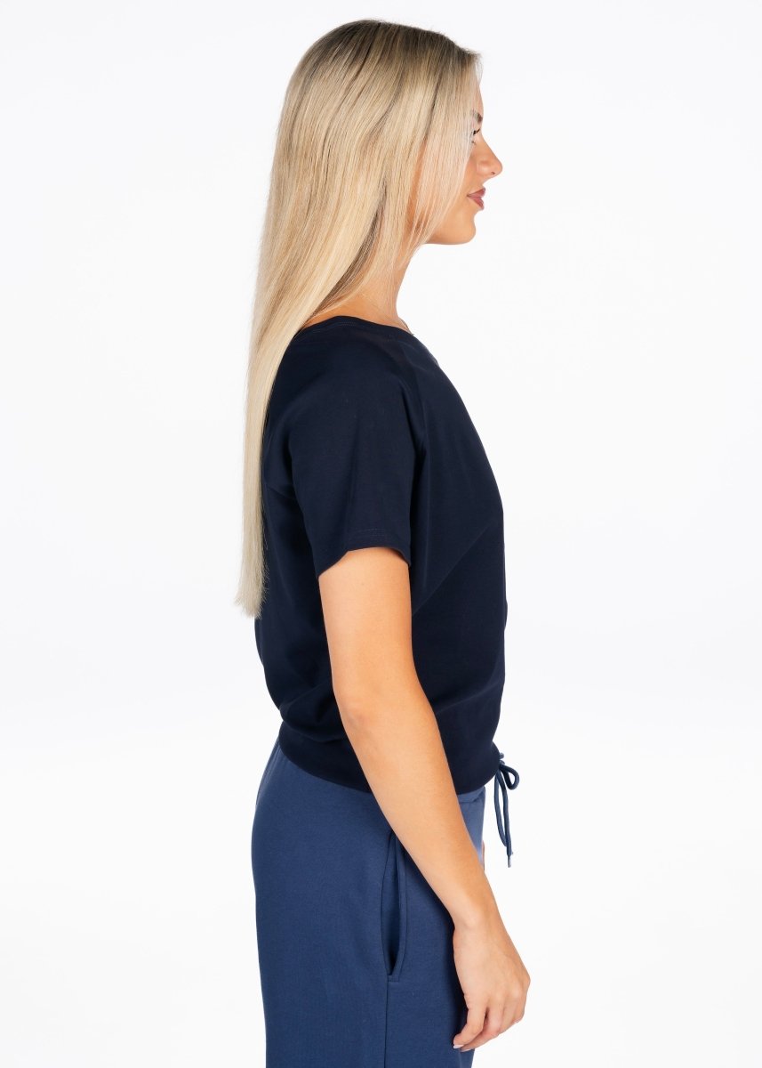 Off The Shoulder Tee - Navy