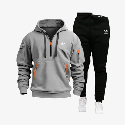 Hooded Set with Zip Details