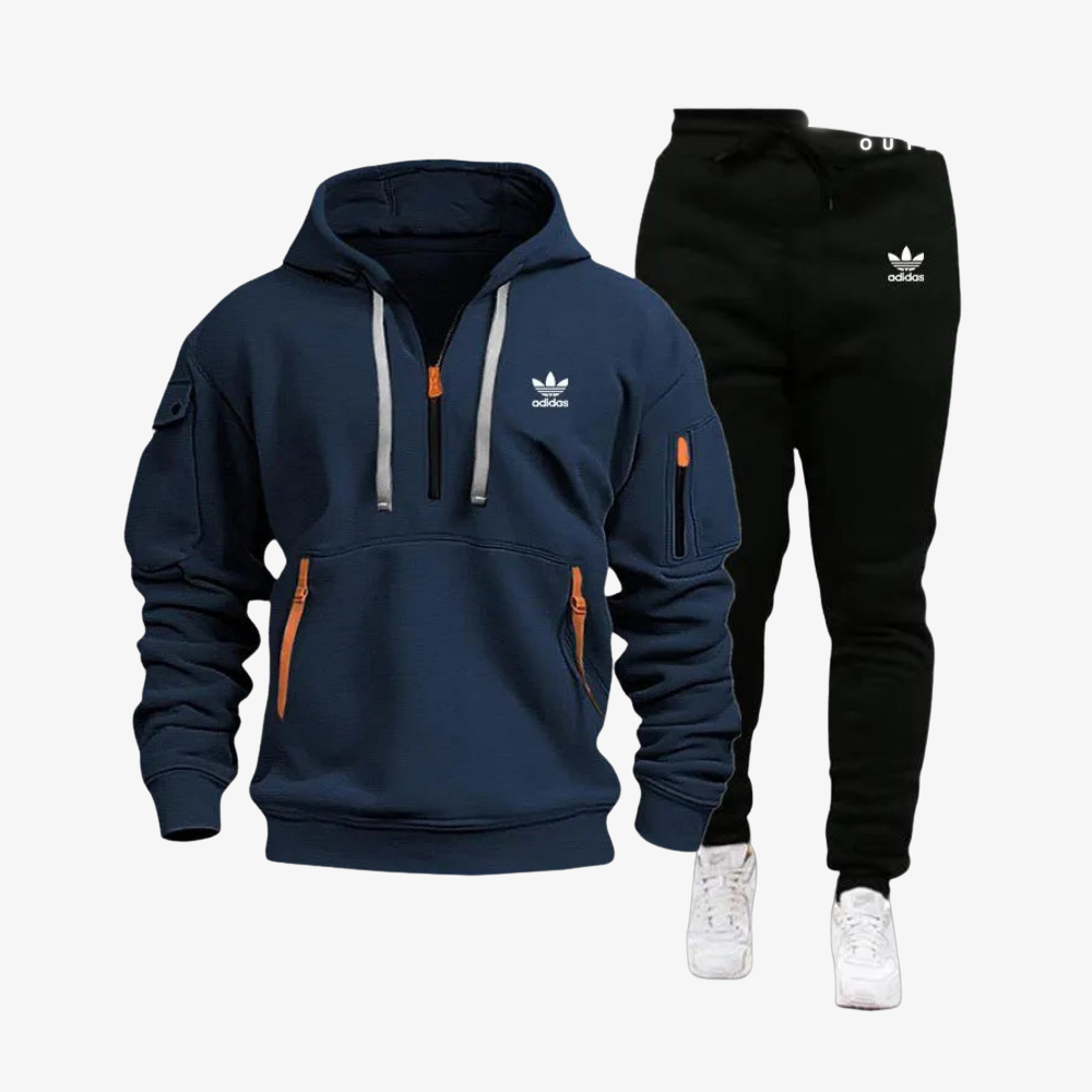 Hooded Set with Zip Details