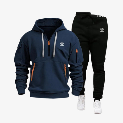 Hooded Set with Zip Details