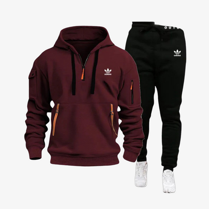 Hooded Set with Zip Details
