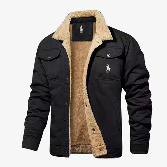 Denim Jacket with Fur Lining