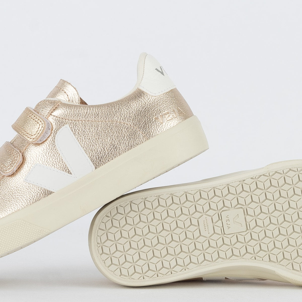 Vert Shoes Logo Chromefree Leather Platine White