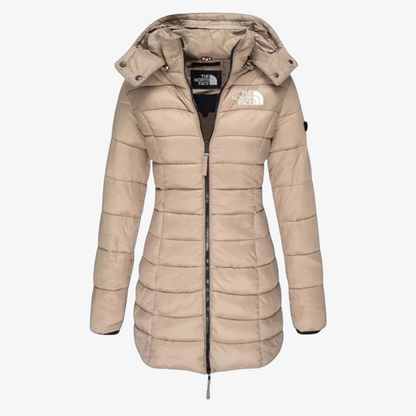 Long Padded Jacket with Hood