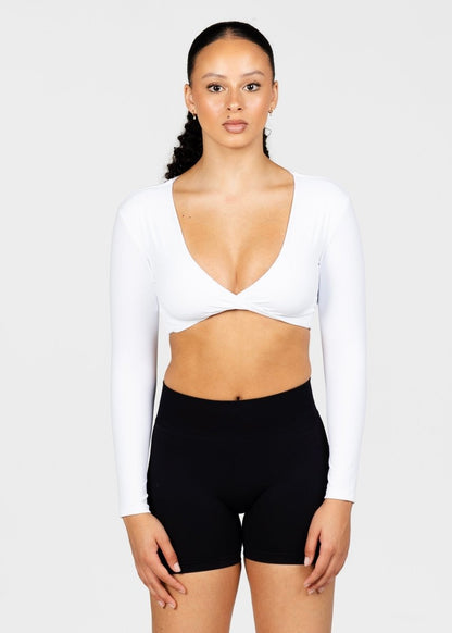 ‘Bella’ Twist Long Sleeve - White