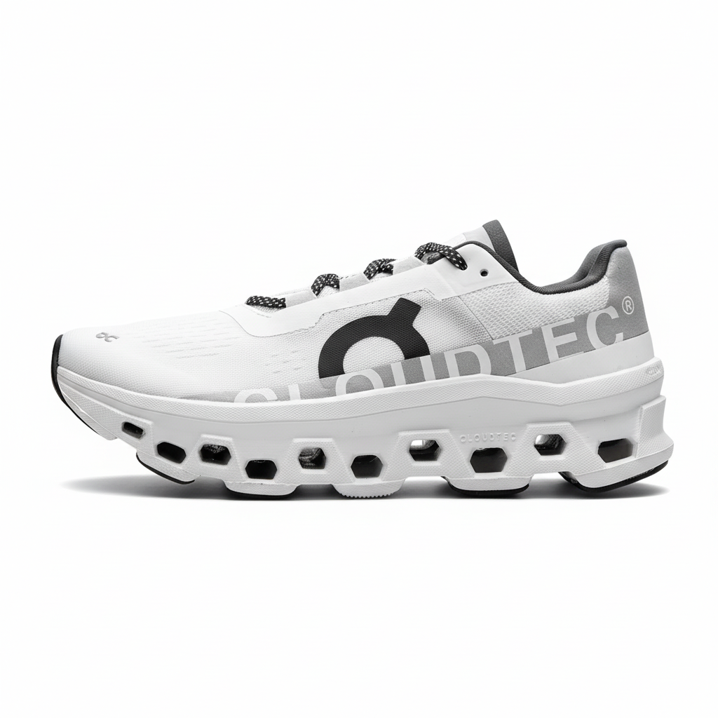 On Running Cloudmonster "All White"