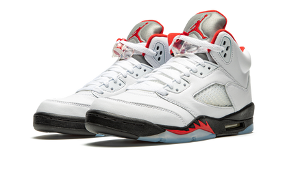 Jordan 5 Retro Fire Red Silver Tongue