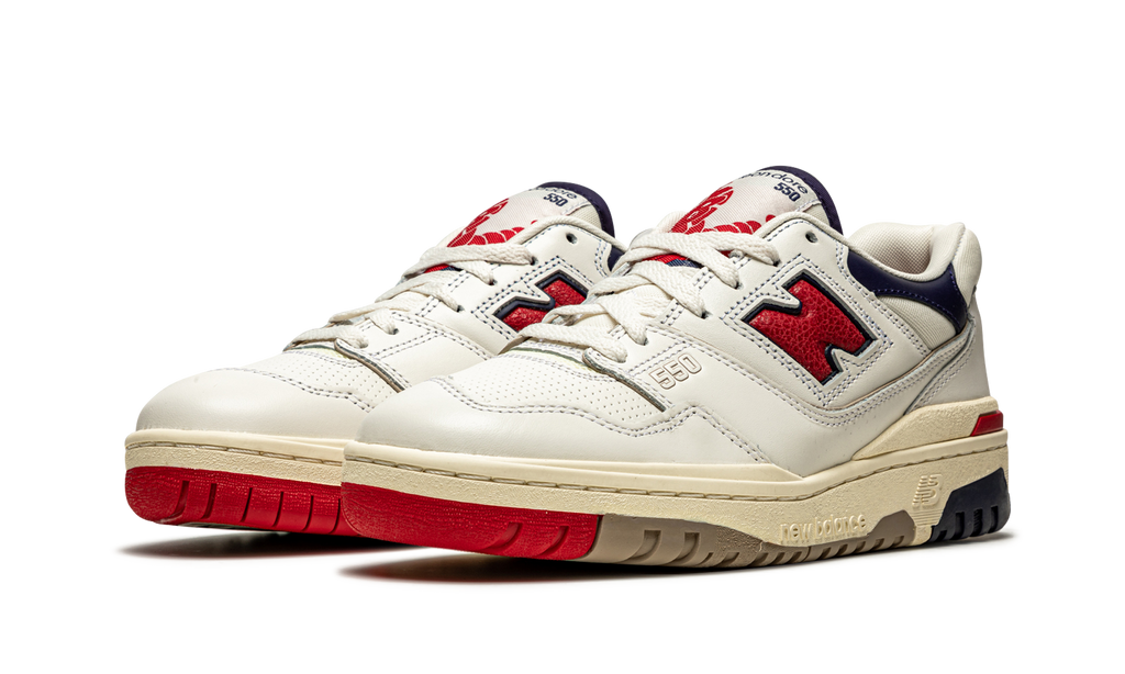 New Balance 550 Aimé Leon Dore  White Navy Red