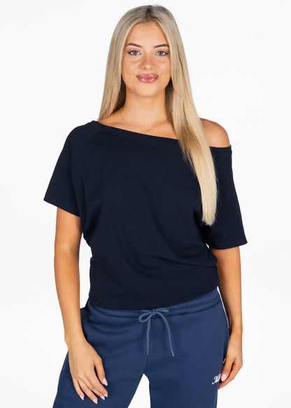 Off The Shoulder Tee - Navy