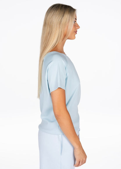 Off The Shoulder Tee - Sky Blue