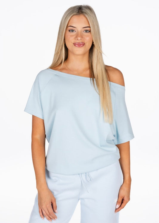 Off The Shoulder Tee - Sky Blue