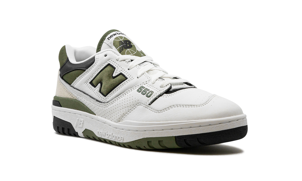 New Balance 550  White / Dark Olivine